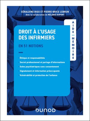 cover image of Droit à l'usage des infirmier(ère)s